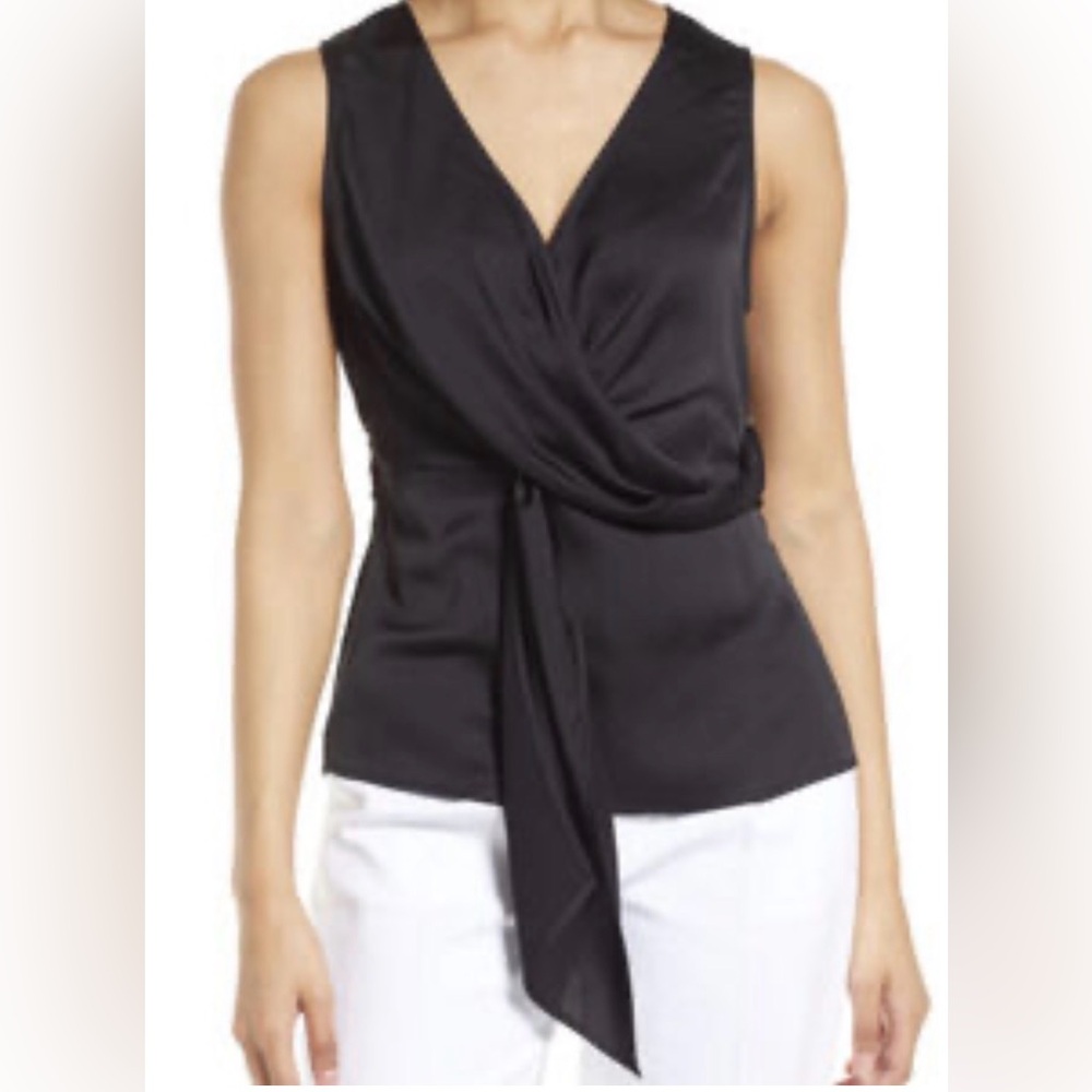 Halogen Black Sleeveless Blouse Size Medium